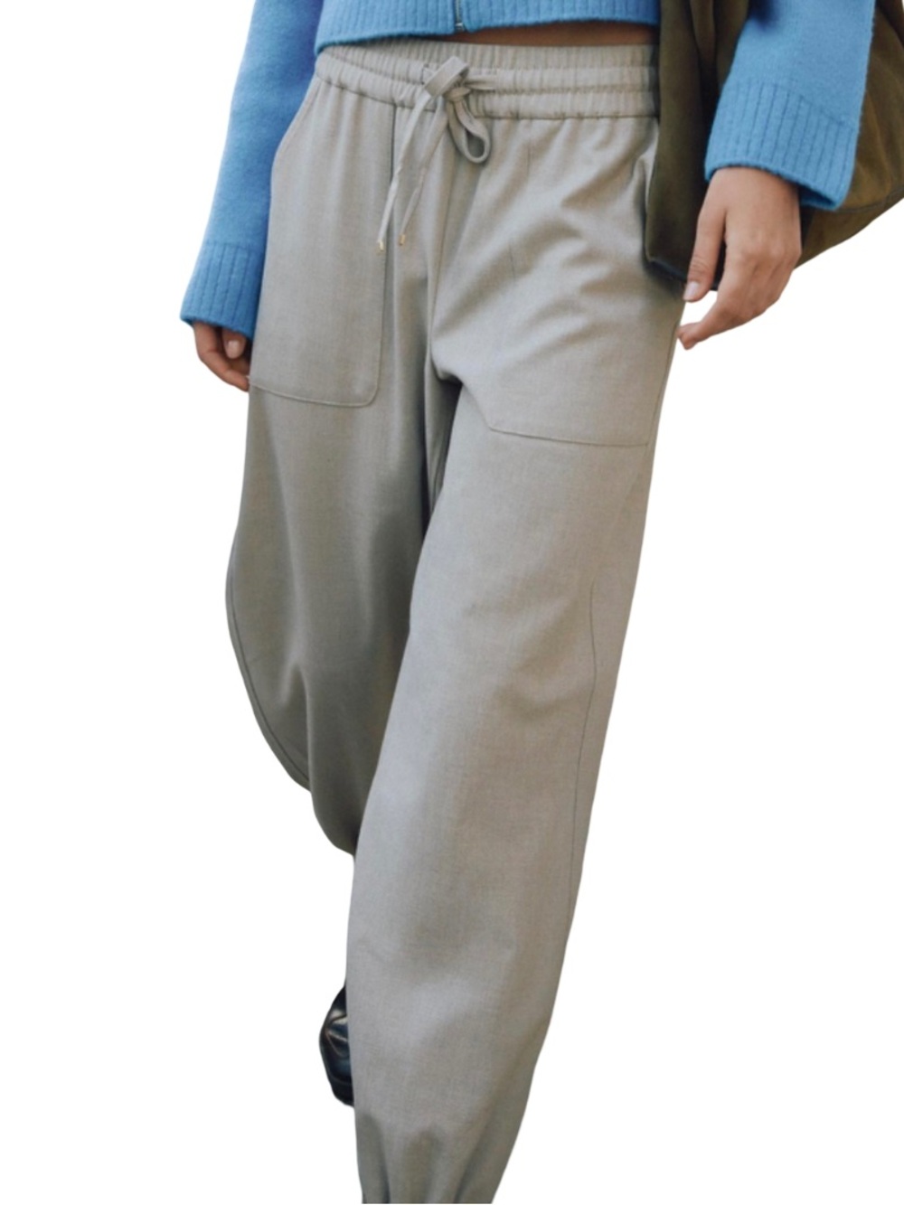 NEW ZARA TAUPE JOGGER PANTS